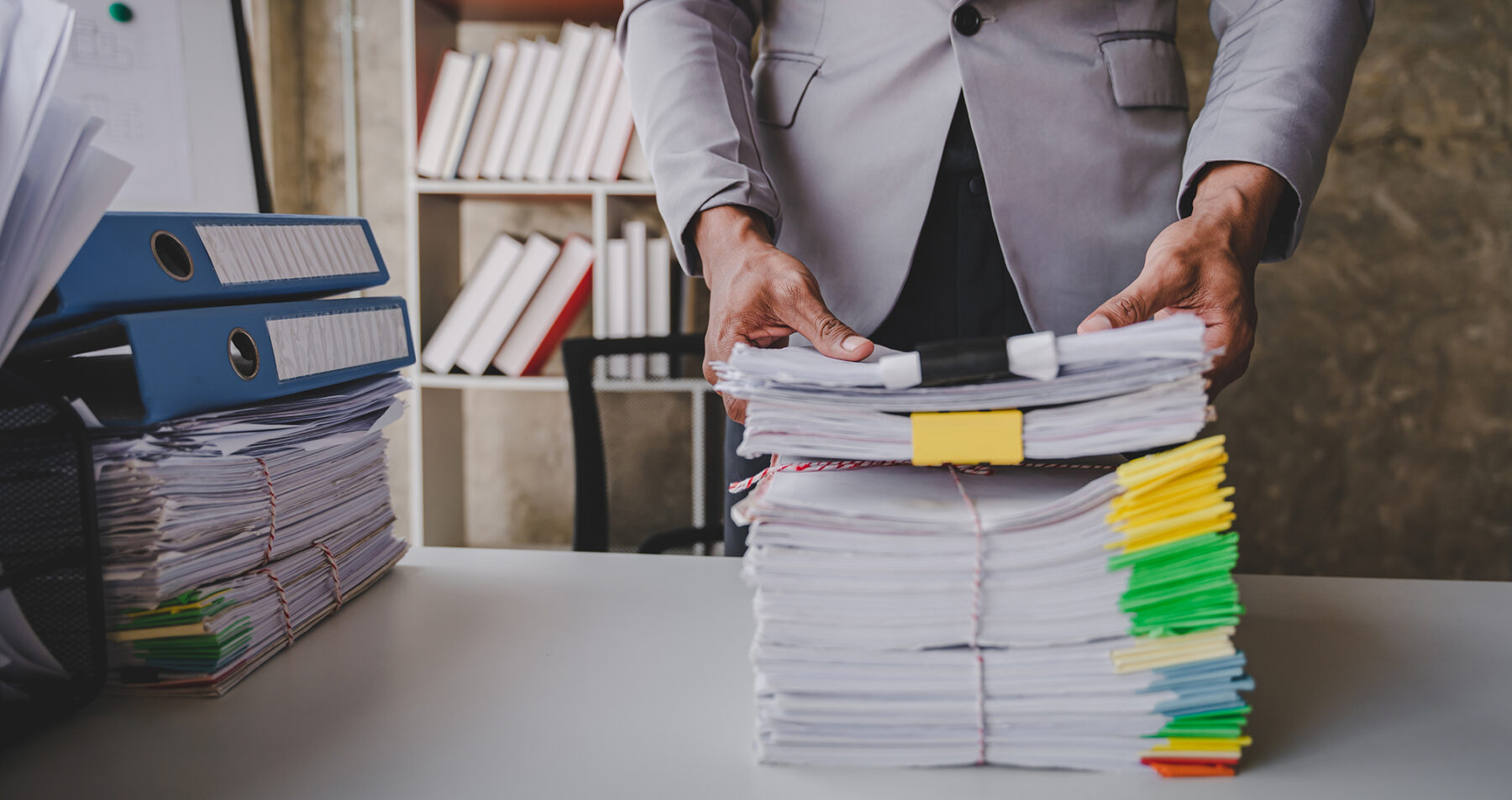 Image d’illustration de la section La gestion des archives est une tâche trop chronophage. Continuez à faire évoluer votre activité, nous nous chargeons de vos documents !